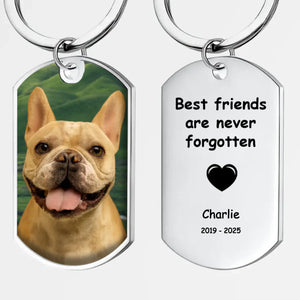 Custom Dog Memorial Keychain – Best Friends Are Never Forgotten - 89Prints