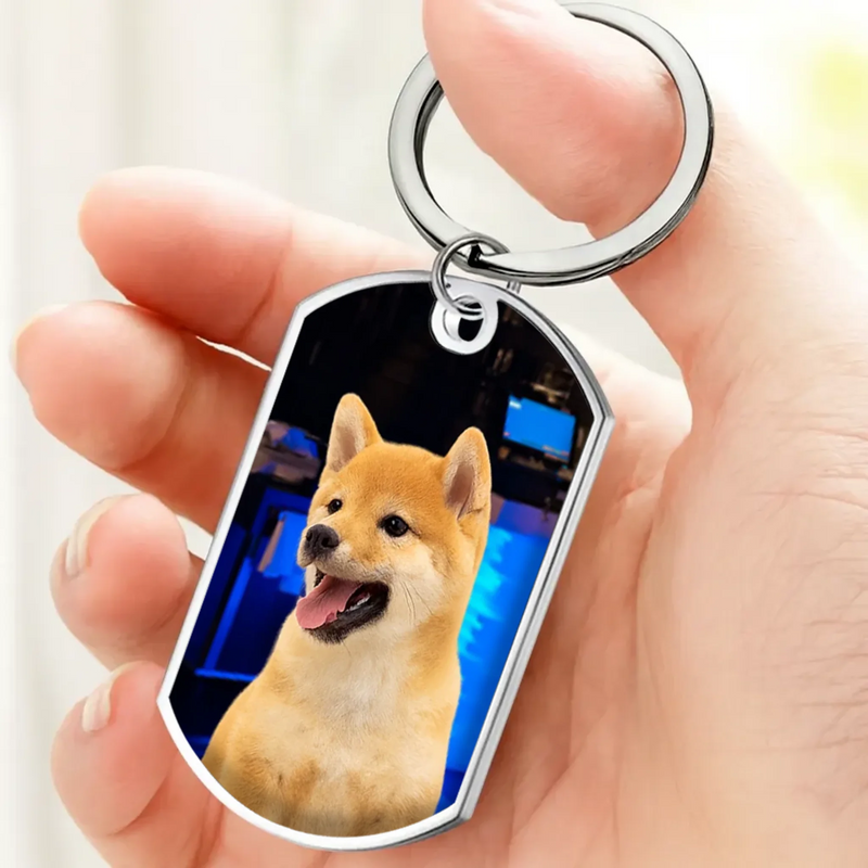 Custom Pet Photo Calendar Keychain – “Always In My Heart” Memorial Design with Name - 89Prints