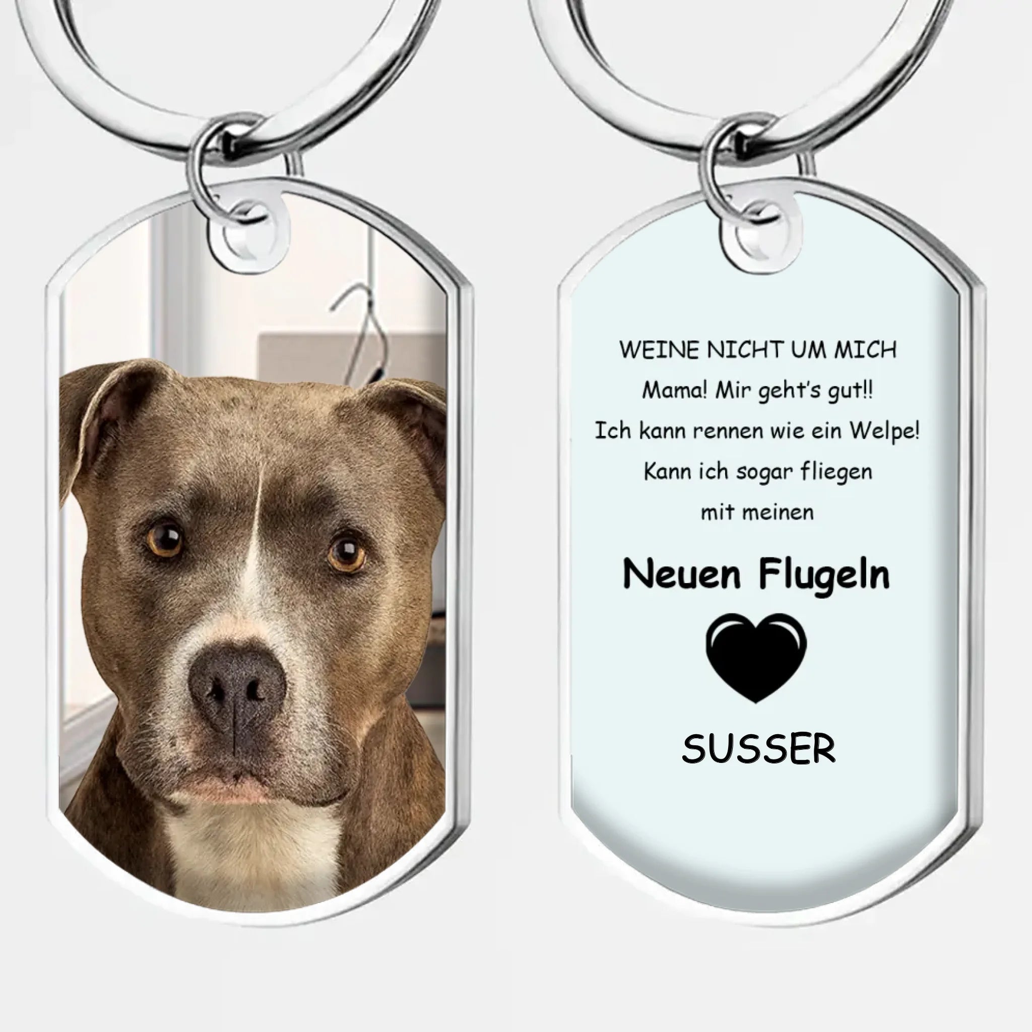 Personalized Pet Memorial Photo Keychain – Custom Dog Photo & Name Keepsake - 89Prints