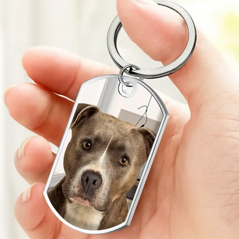 Personalized Pet Memorial Photo Keychain – Custom Dog Photo & Name Keepsake - 89Prints