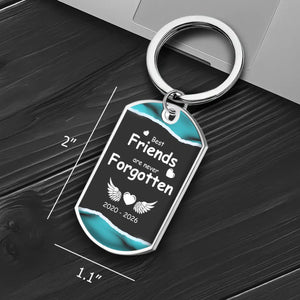 Personalized Pet Photo & Name Keychain “Never Forgotten Friends” – Custom Memorial Keepsake Gift - 89Prints