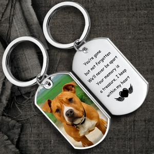 Forever in My Heart Personalized Dog Photo Keychain – Custom Pet Memorial Gift – 89Prints
