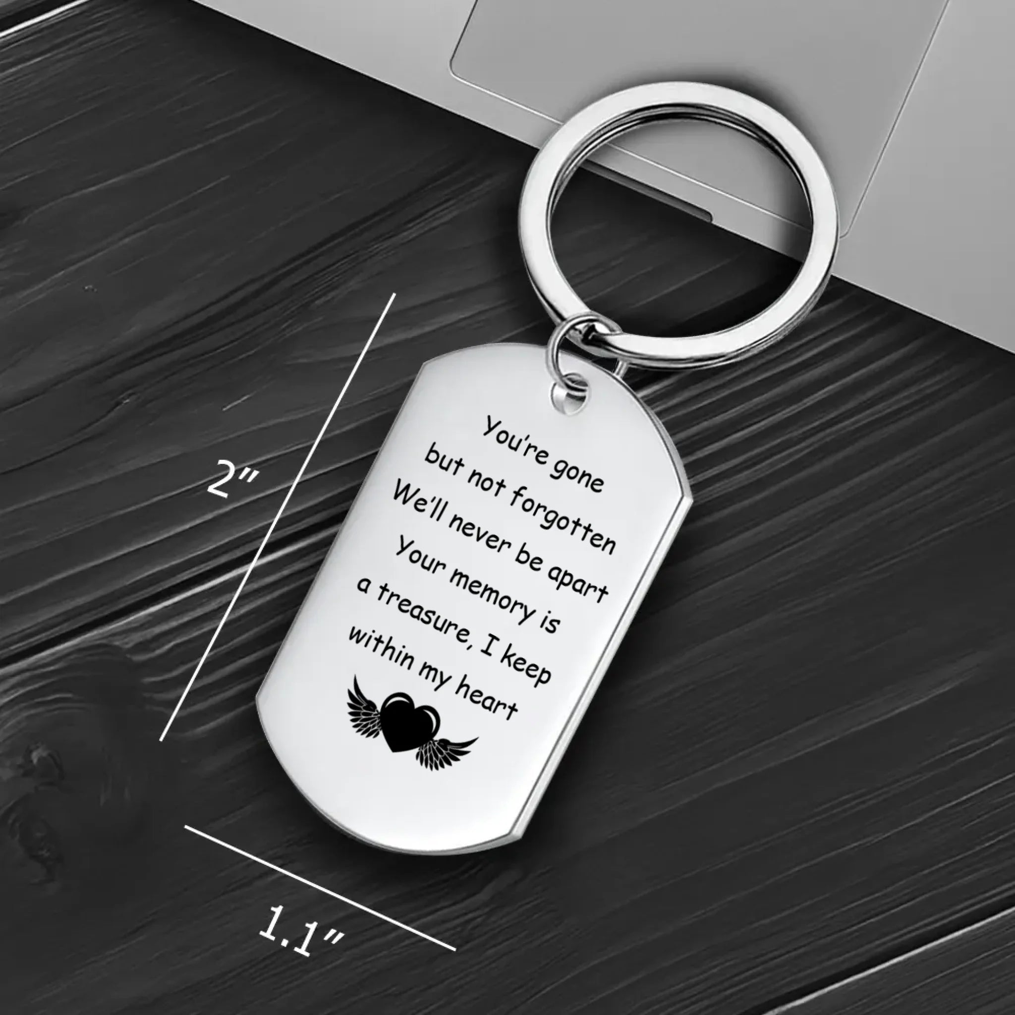 Forever in My Heart Personalized Dog Photo Keychain – Custom Pet Memorial Gift – 89Prints
