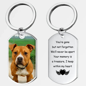 Forever in My Heart Personalized Dog Photo Keychain – Custom Pet Memorial Gift – 89Prints