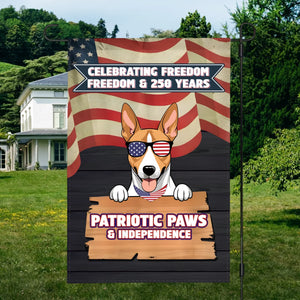 Celebration of Freedom & 250 Years - Custom Name & Breed American Flag - 89Prints