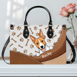 Personalized Pet Handbag – Custom Dog & Cat Names, Cute Paw Print Design - 89Prints