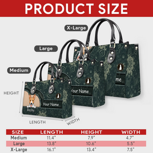 Personalized Pet Art Handbag with Custom Names and Multi Pet Illustrations - 89Prints