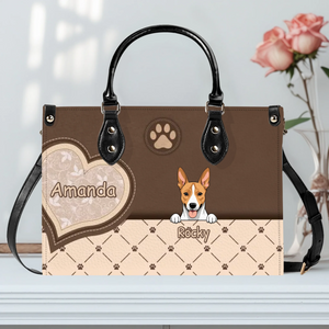 Personalized Multi-Pet Handbag with Custom Names and Illustrations - 89Prints