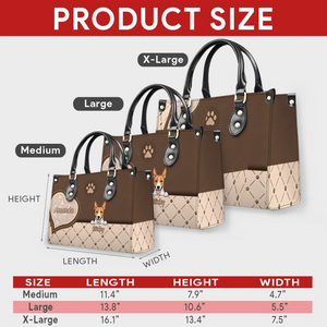 Personalized Multi-Pet Handbag with Custom Names and Illustrations - 89Prints