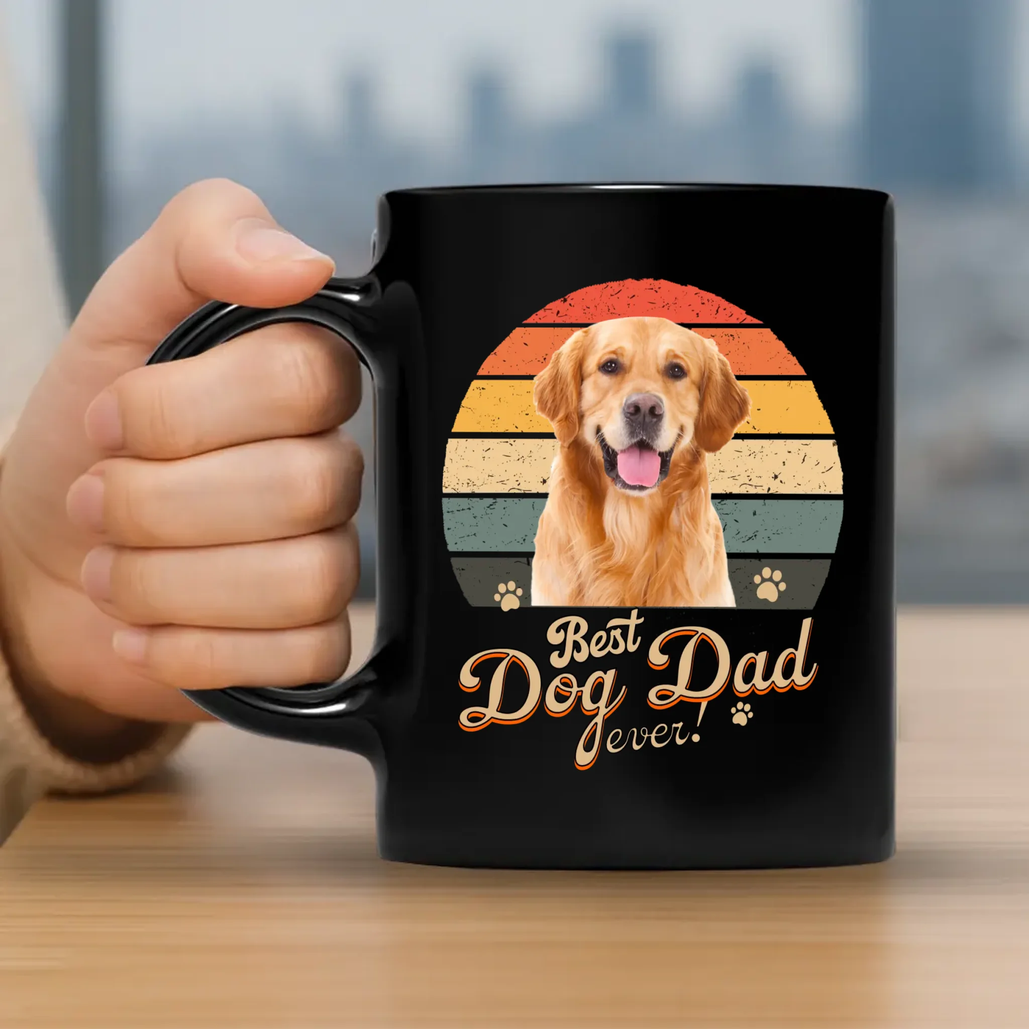 Meaningful Gift For Dog Lovers - Custom Best Dog Dad/Mom Ever Black Mug - 89Prints