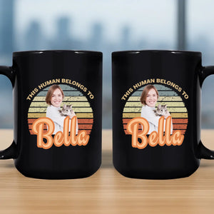 Individualized Dog Mug – “This Human Belongs To” Personalized Gift - 89Prints
