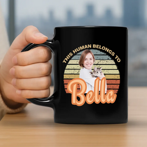 Individualized Dog Mug – “This Human Belongs To” Personalized Gift - 89Prints