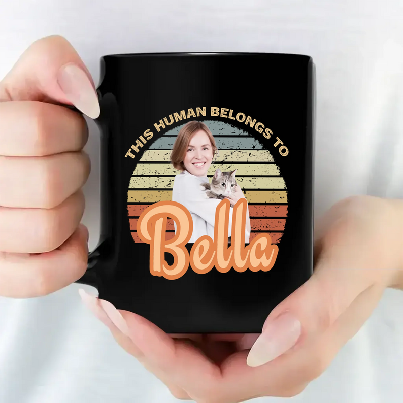 Individualized Dog Mug – “This Human Belongs To” Personalized Gift - 89Prints