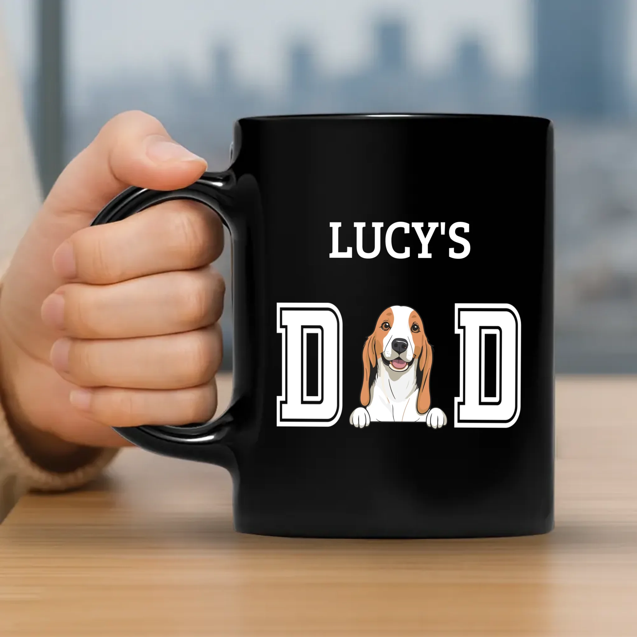 Cherished Custom Dog Dad Mug – Personalized Dog Coffee Mug - 89Prints