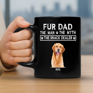 Thoughtful Fur Dad Mug With Dog Picture – The Man, The Myth - 89Prints