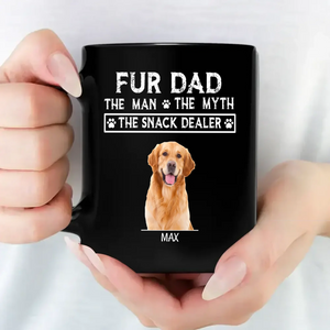 Thoughtful Fur Dad Mug With Dog Picture – The Man, The Myth - 89Prints