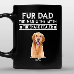 Thoughtful Fur Dad Mug With Dog Picture – The Man, The Myth - 89Prints