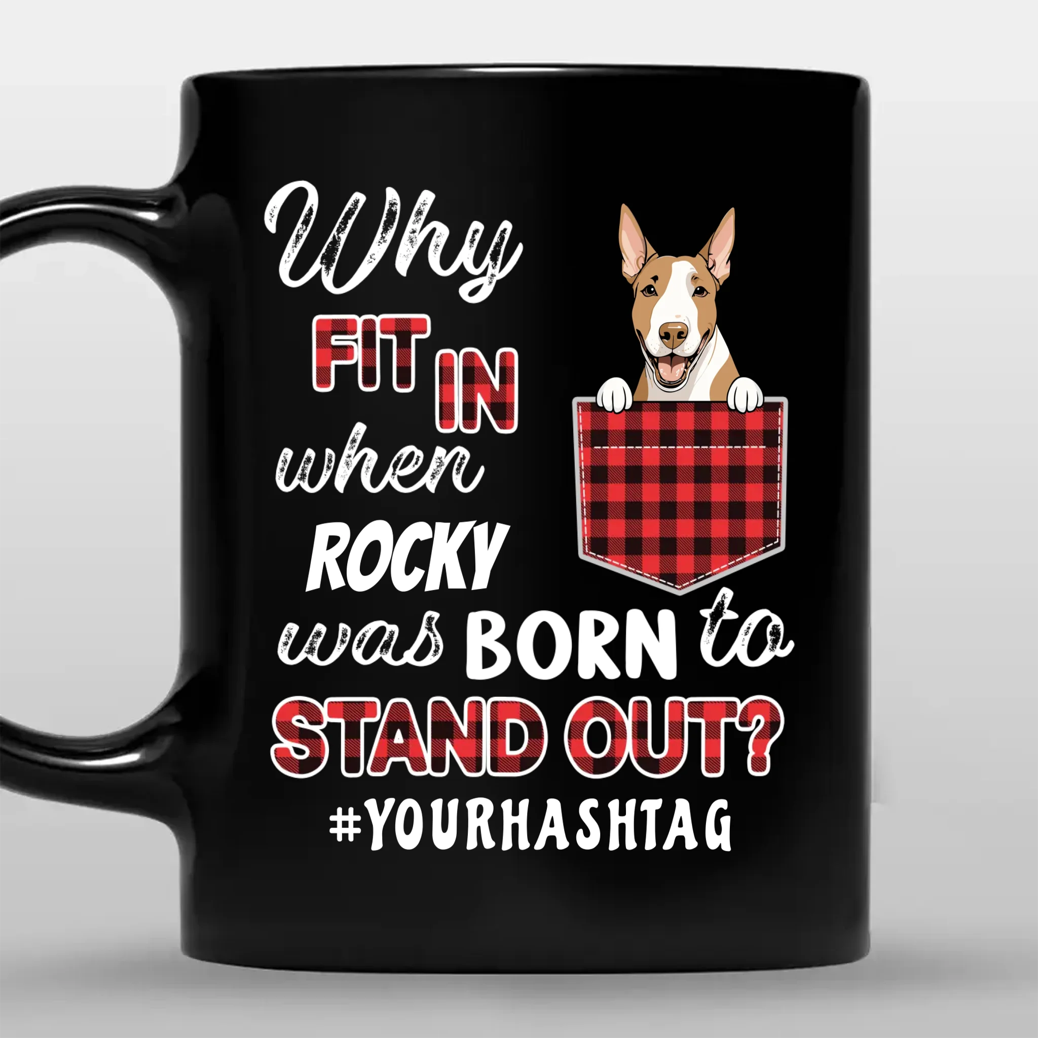 Custom Dog Black Mug With 
