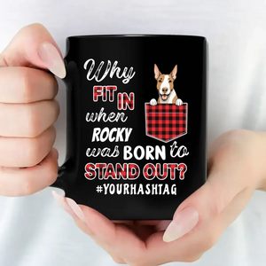 Custom Dog Black Mug With 