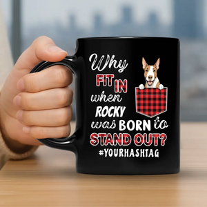 Custom Dog Black Mug With 