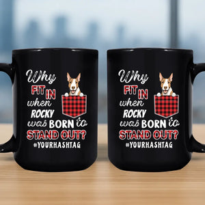 Custom Dog Black Mug With 