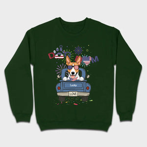 Dog Mom Patriotic Tee – Fun Fireworks & American Flag Dog Art - 89Prints