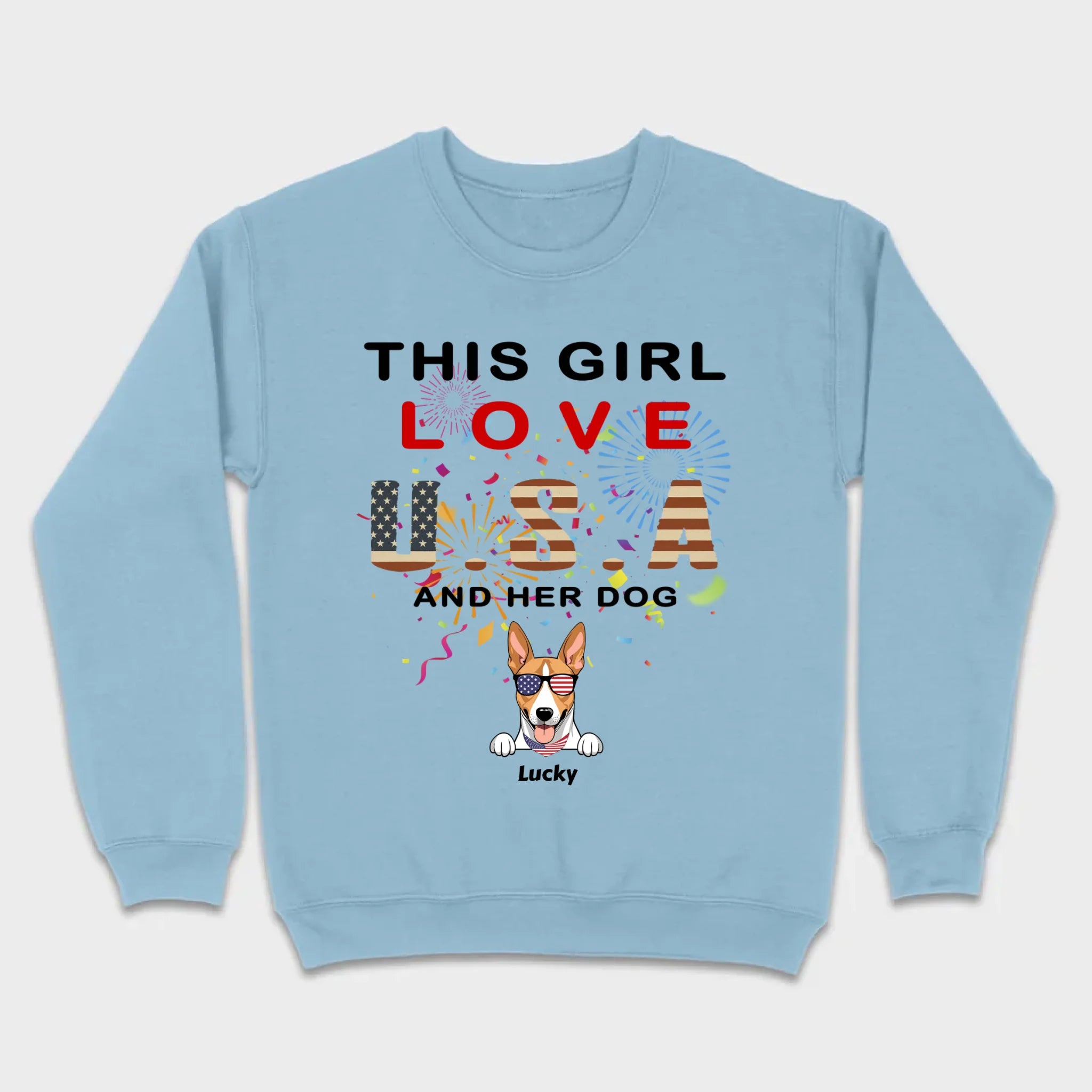 This Girl Loves the USA and Dogs Hoodie – Patriotic Dog Lover Design - 89Prints