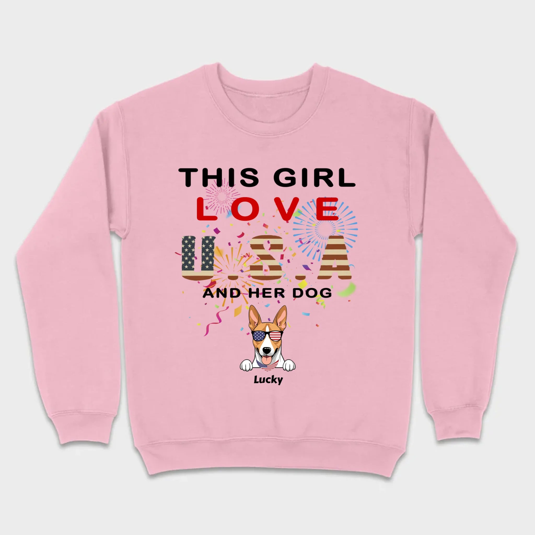 This Girl Loves the USA and Dogs Hoodie – Patriotic Dog Lover Design - 89Prints