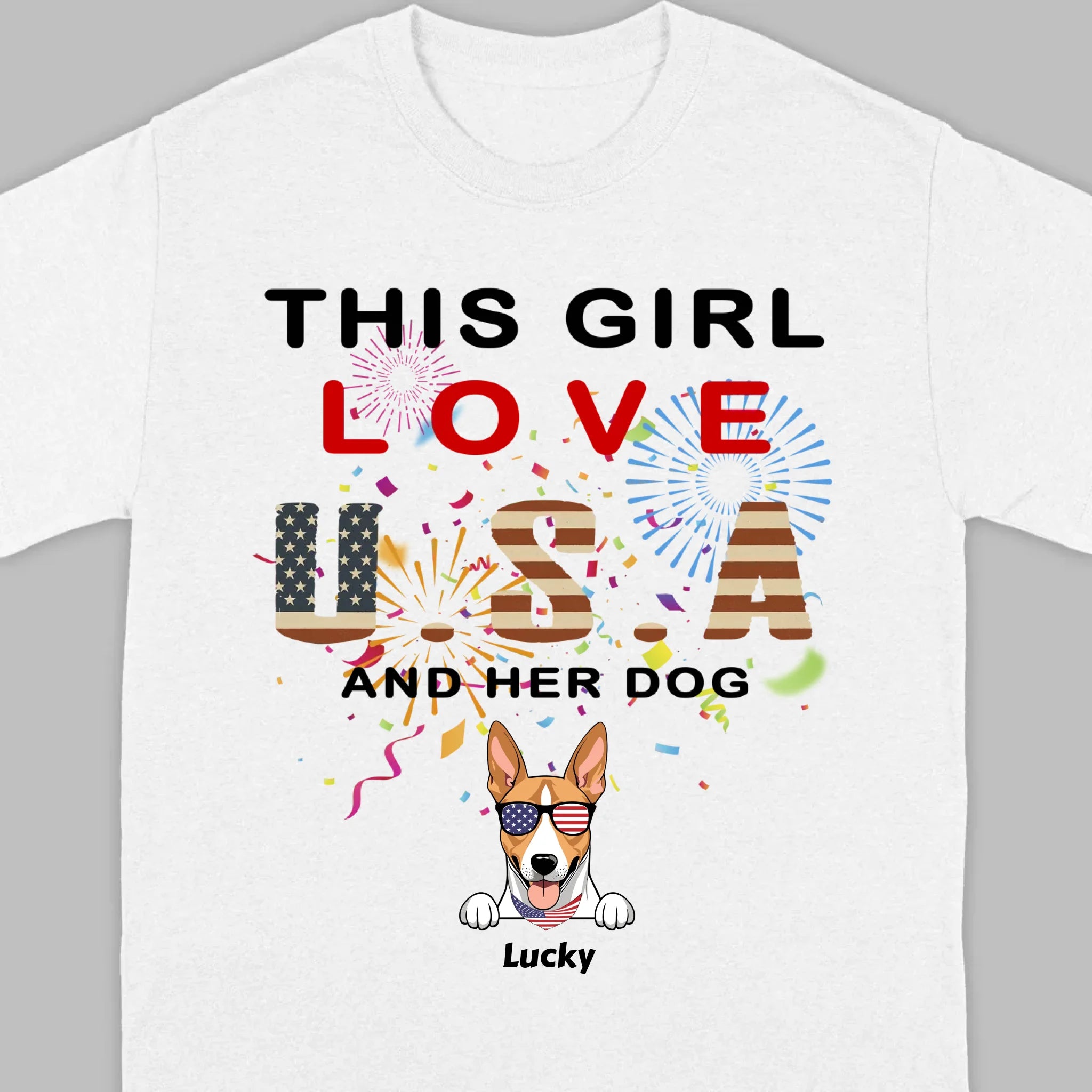 This Girl Loves the USA and Dogs Hoodie – Patriotic Dog Lover Design - 89Prints