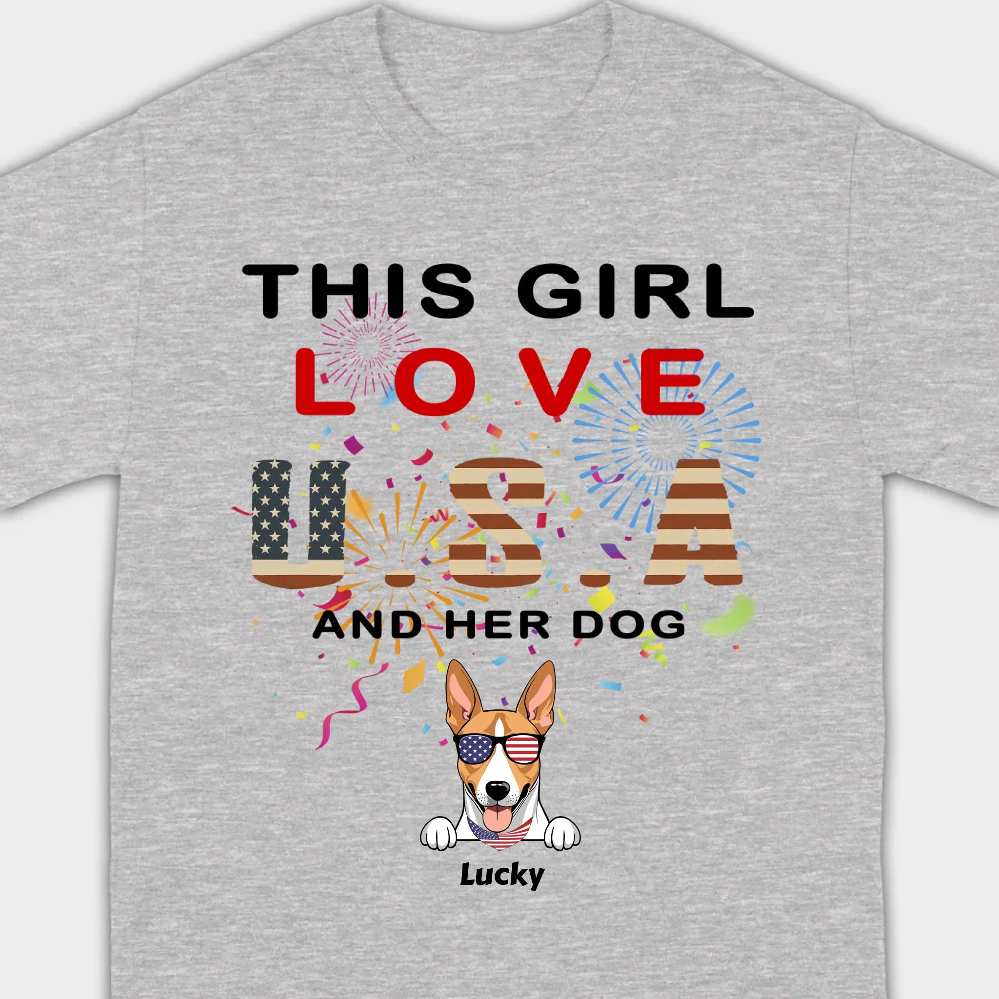 This Girl Loves the USA and Dogs Hoodie – Patriotic Dog Lover Design - 89Prints