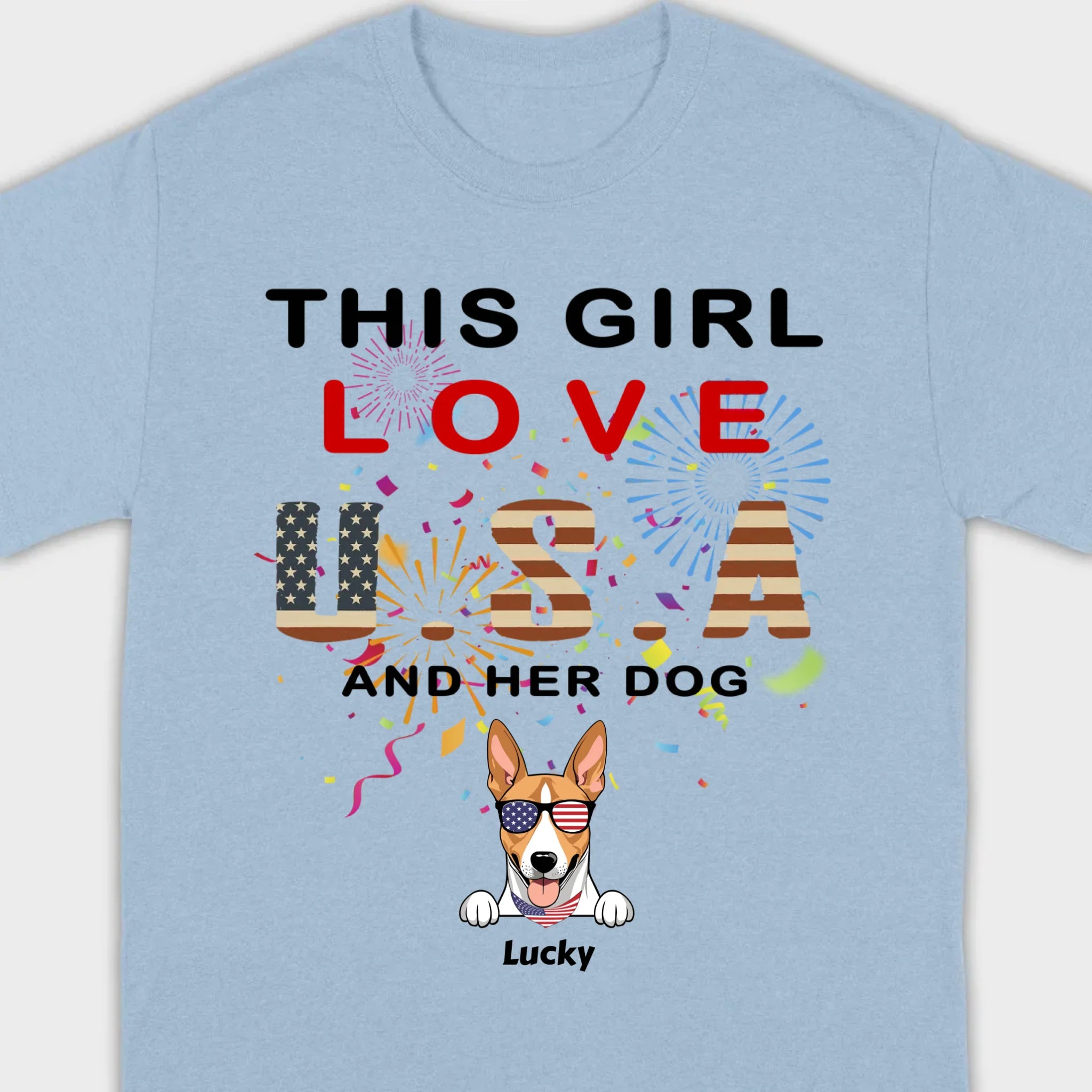 This Girl Loves the USA and Dogs Hoodie – Patriotic Dog Lover Design - 89Prints