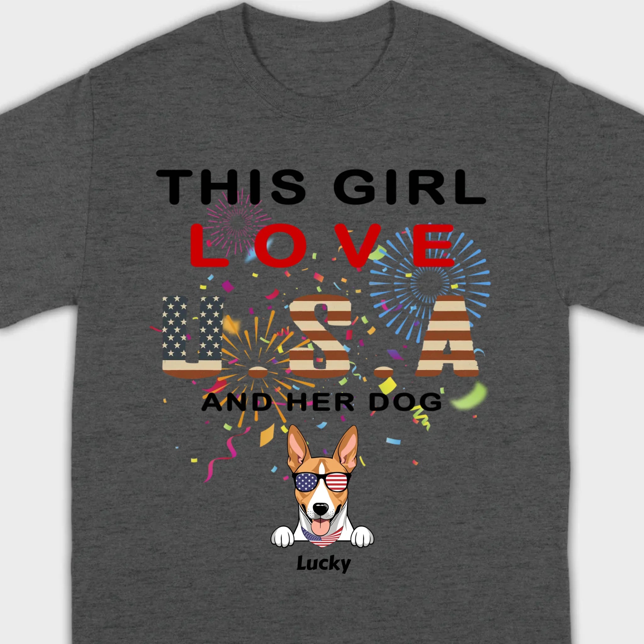 This Girl Loves the USA and Dogs Hoodie – Patriotic Dog Lover Design - 89Prints