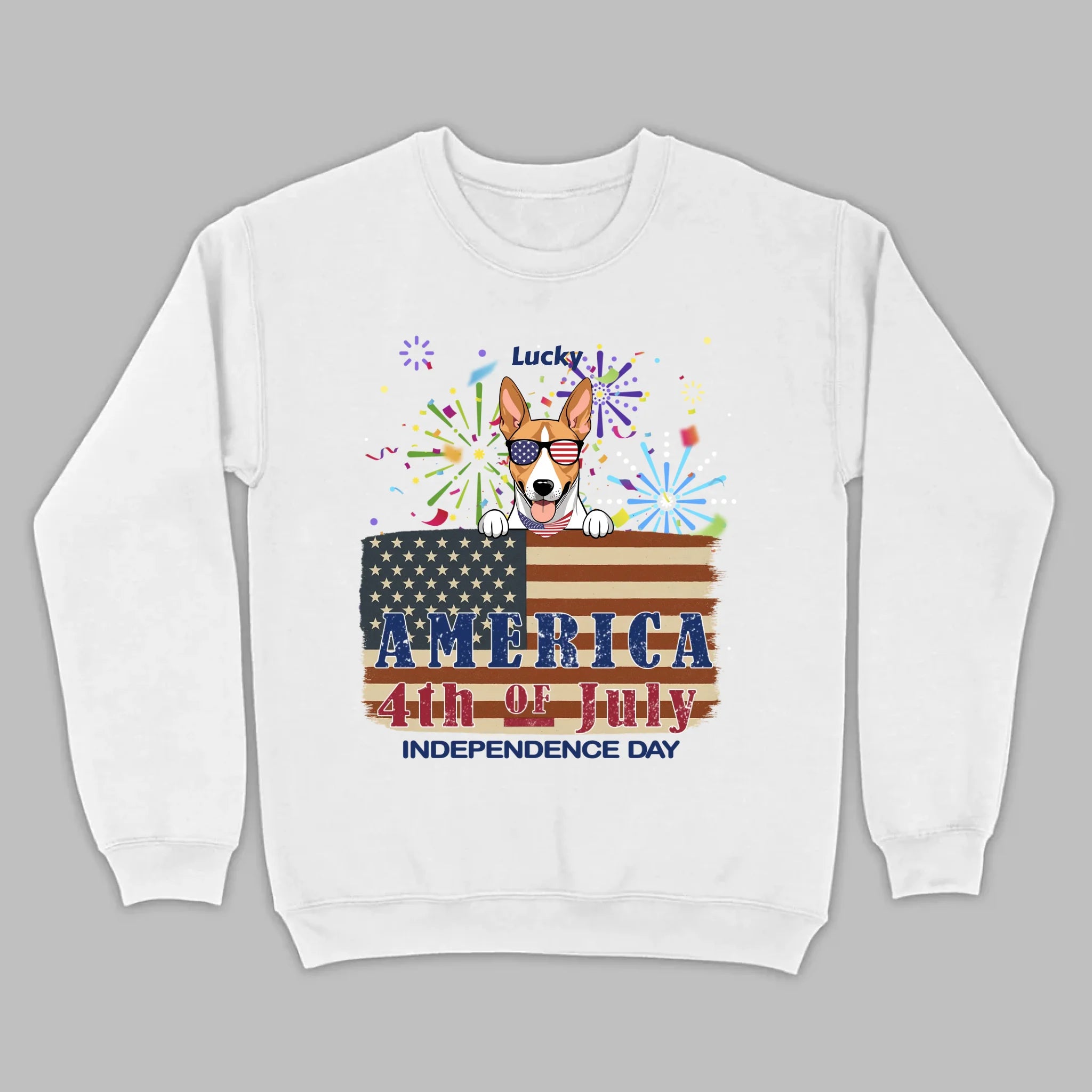 Cool Dog Lover Sweatshirt – America Independence Day 4th of July - 89Prints