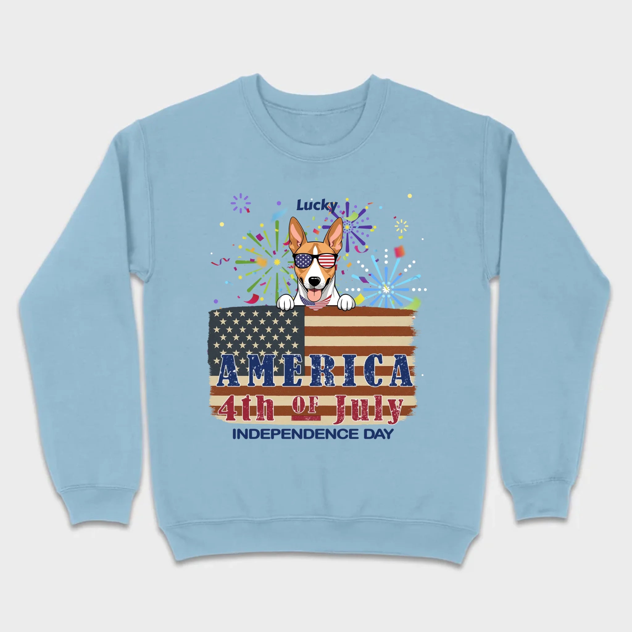 Cool Dog Lover Sweatshirt – America Independence Day 4th of July - 89Prints
