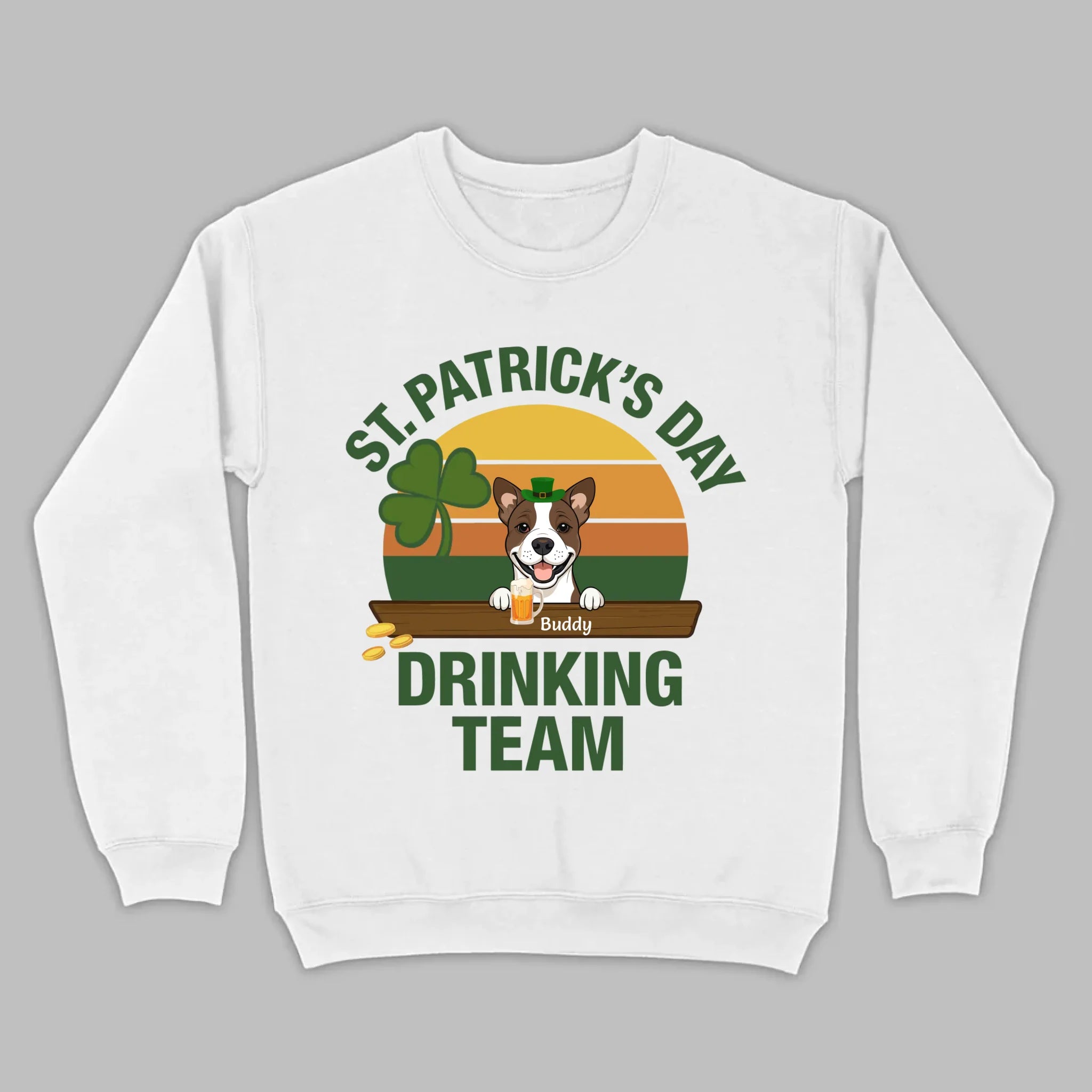Personalized Lucky Pup Tee – St. Patrick’s Day Funny Dog Graphic with Beer Mug - 89Prints