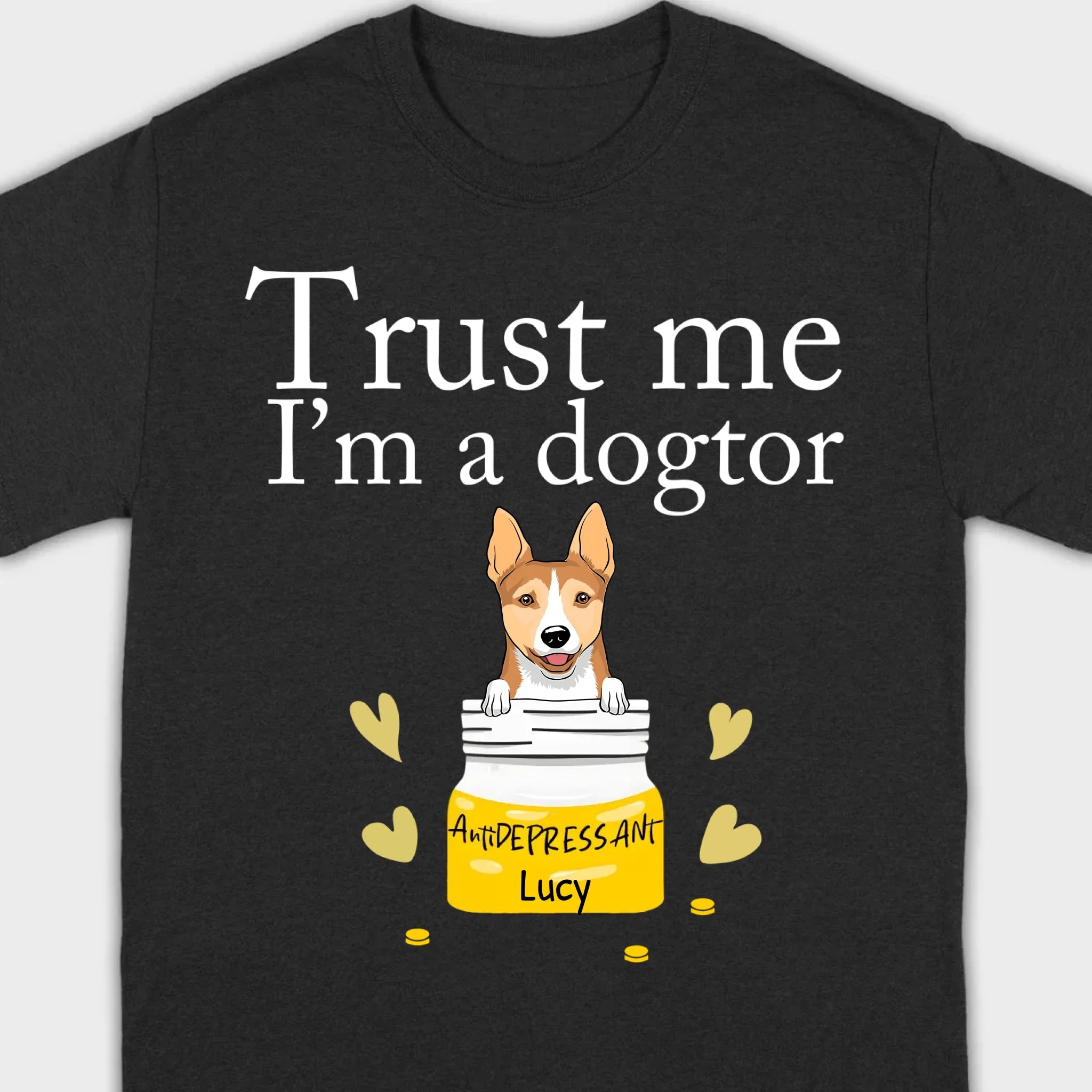 Trust Me, I'm a Dogtor T-Shirt – Custom Dog Icons & Names by 89Prints