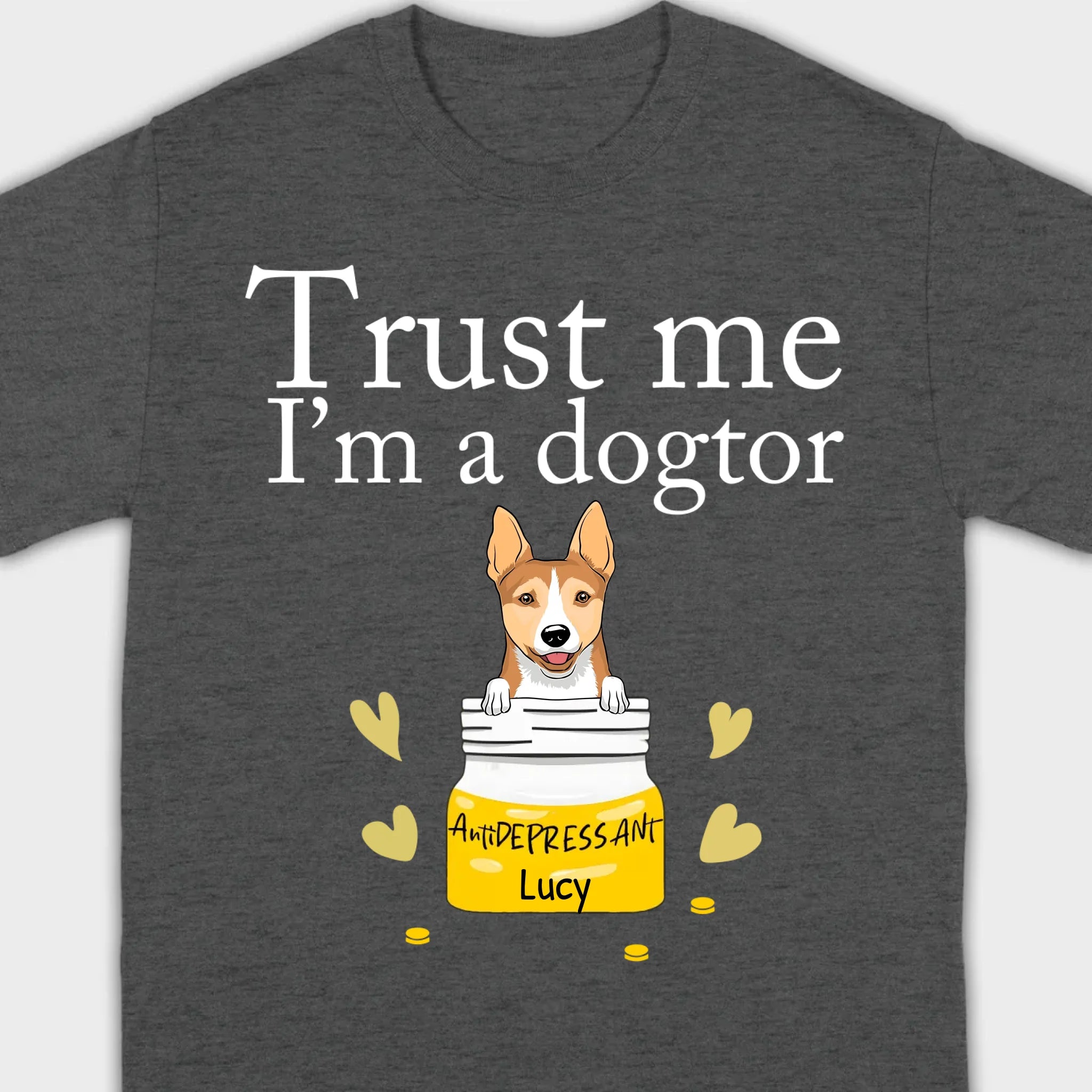 Trust Me, I'm a Dogtor T-Shirt – Custom Dog Icons & Names by 89Prints