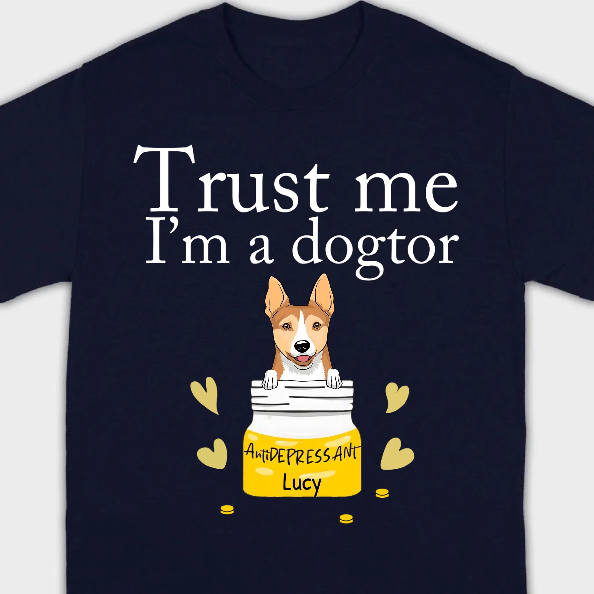Trust Me, I'm a Dogtor T-Shirt – Custom Dog Icons & Names by 89Prints