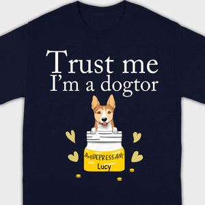 Trust Me, I'm a Dogtor T-Shirt – Custom Dog Icons & Names by 89Prints