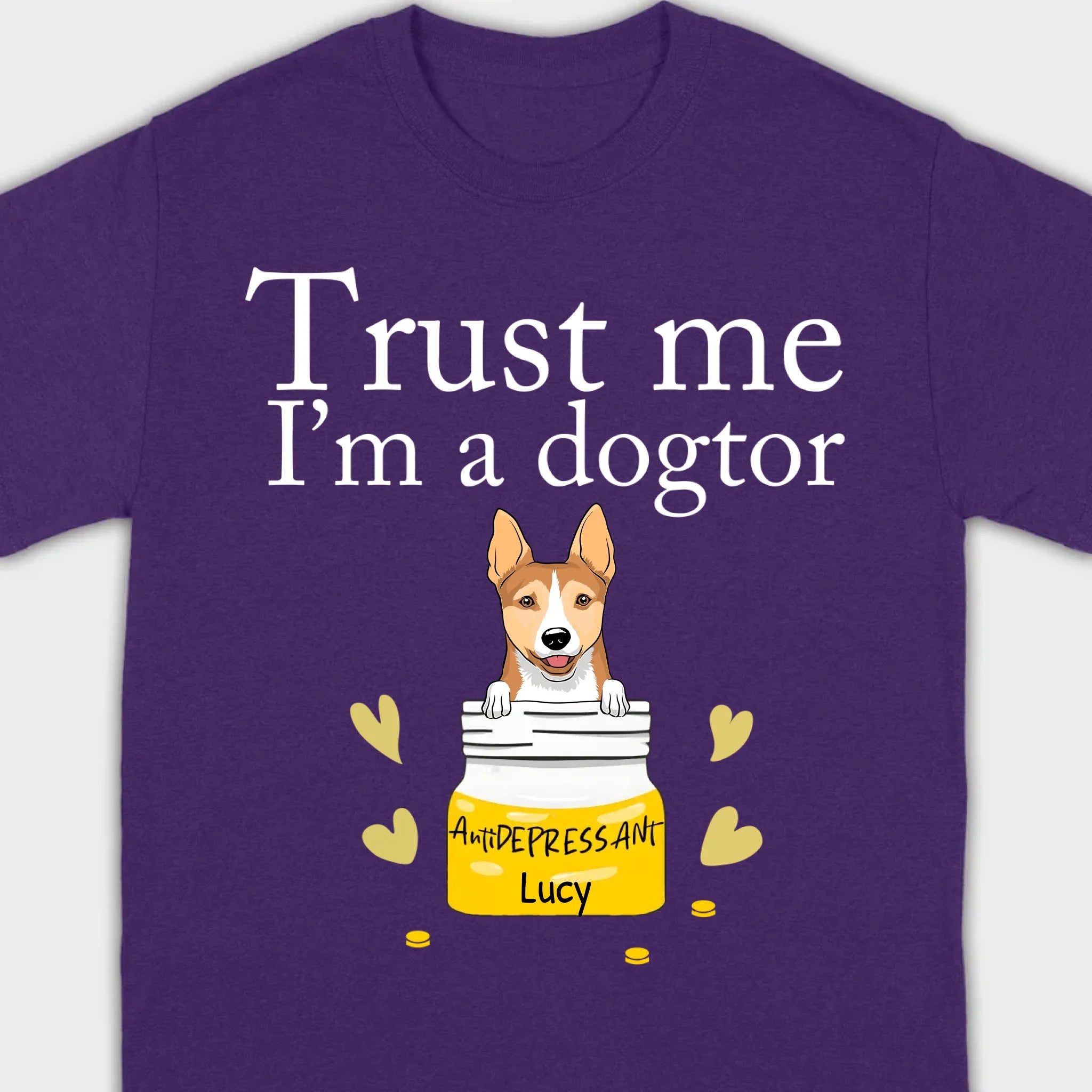 Trust Me, I'm a Dogtor T-Shirt – Custom Dog Icons & Names by 89Prints