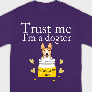Trust Me, I'm a Dogtor T-Shirt – Custom Dog Icons & Names by 89Prints