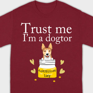 Trust Me, I'm a Dogtor T-Shirt – Custom Dog Icons & Names by 89Prints