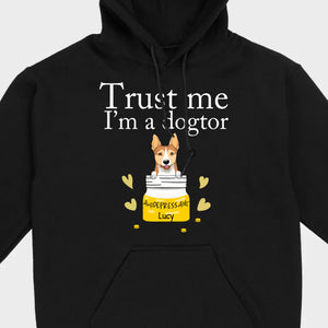 Trust Me, I'm a Dogtor T-Shirt – Custom Dog Icons & Names by 89Prints