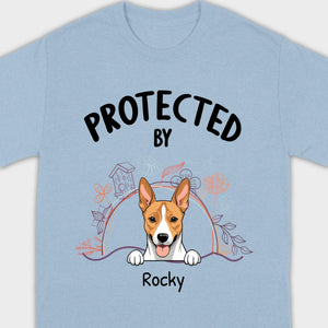 Customizable Pet T-Shirt - Protected by Name | Personalize with 89Prints