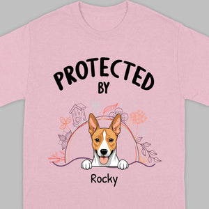 Customizable Pet T-Shirt - Protected by Name | Personalize with 89Prints