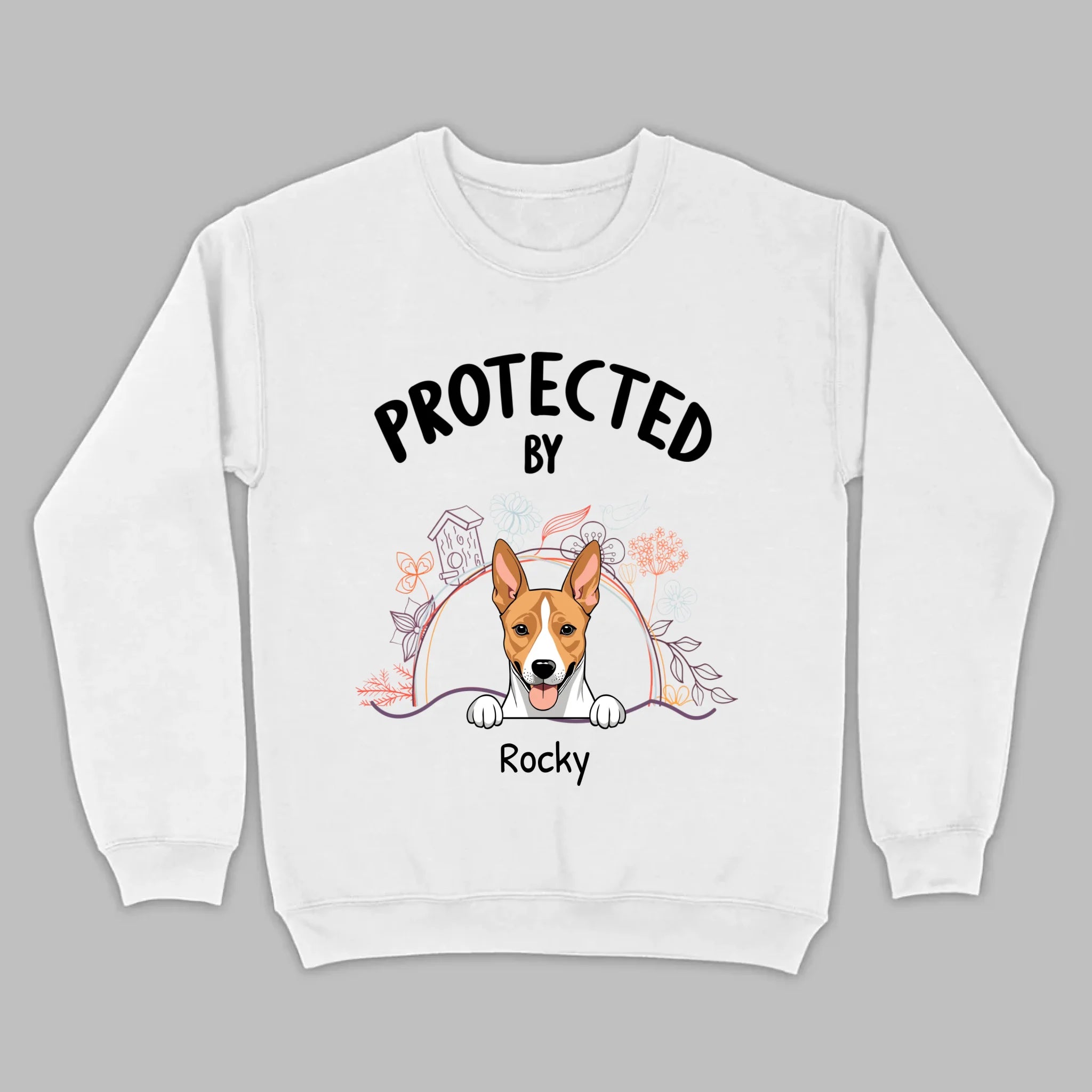 Customizable Pet T-Shirt - Protected by Name | Personalize with 89Prints