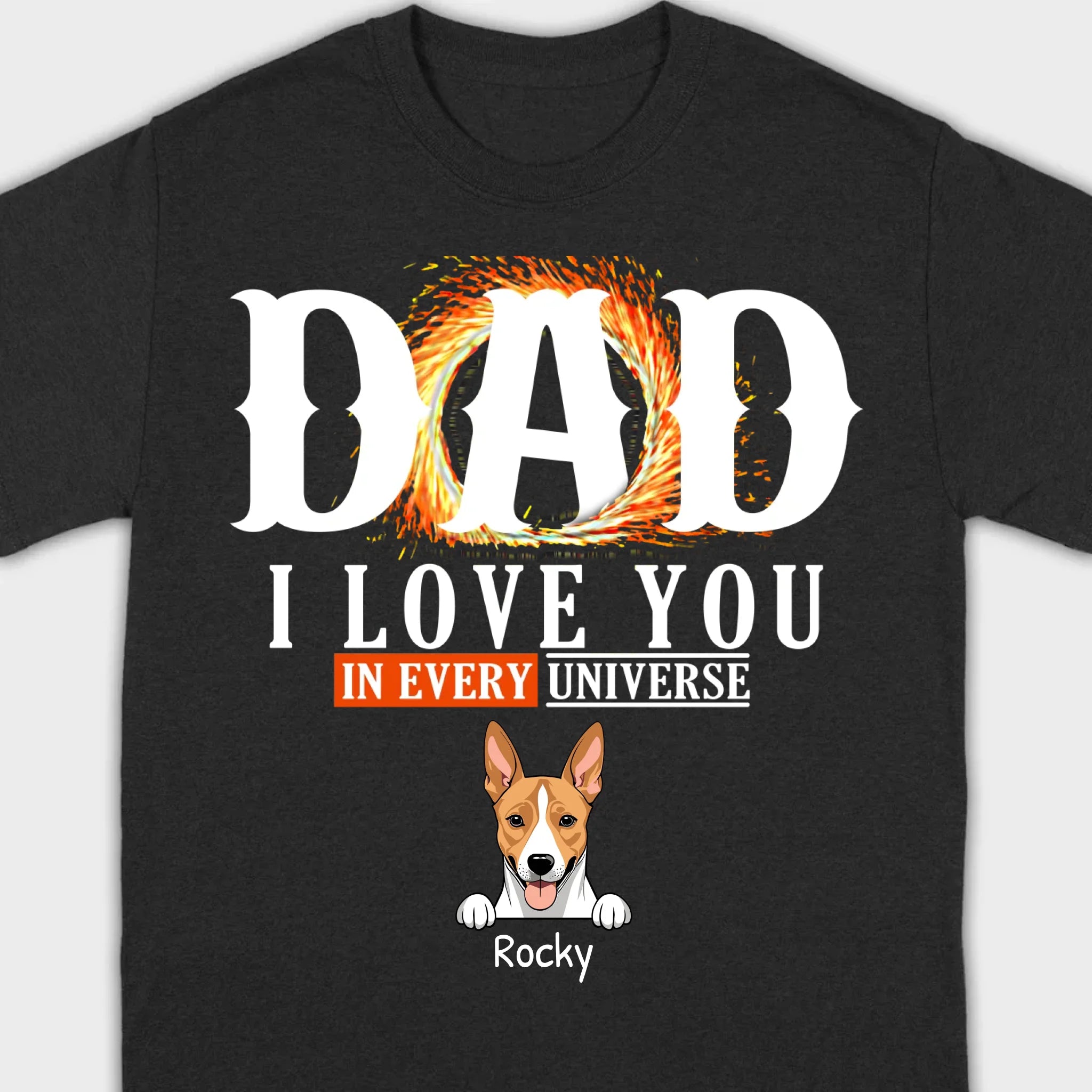 Personalized Dog T-Shirt for Dad - Unique Gift with Custom Name and Icon