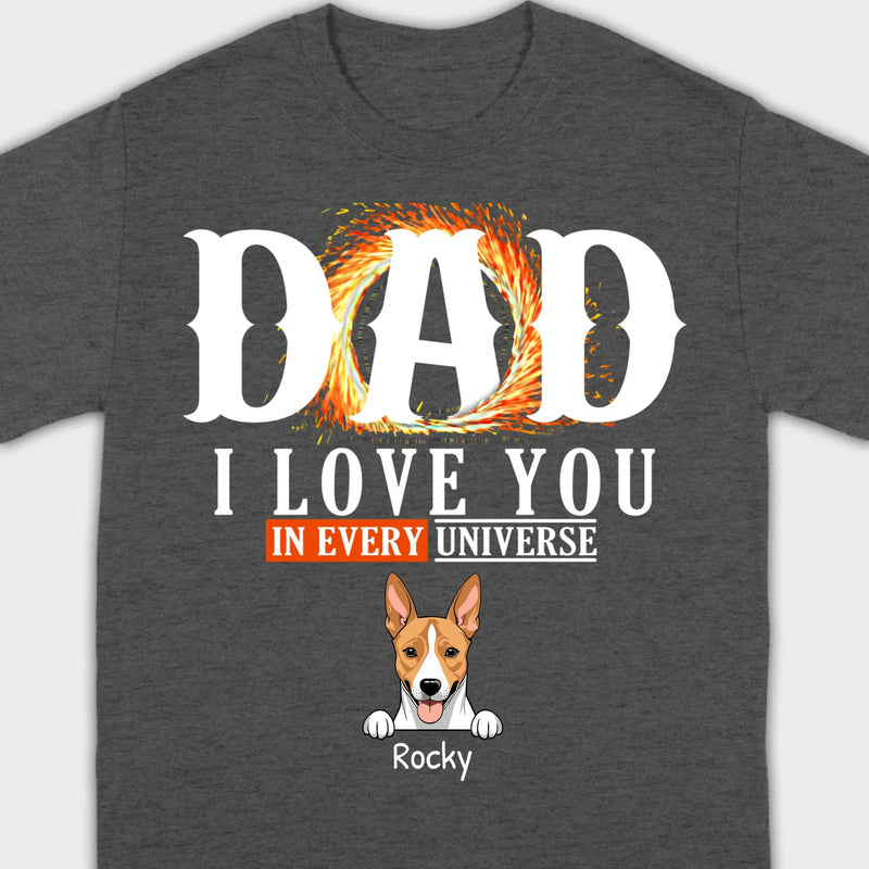 Personalized Dog T-Shirt for Dad - Unique Gift with Custom Name and Icon