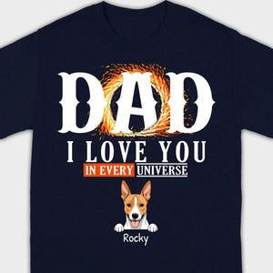 Personalized Dog T-Shirt for Dad - Unique Gift with Custom Name and Icon