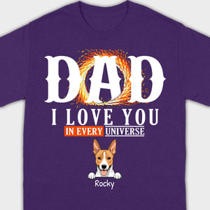 Personalized Dog T-Shirt for Dad - Unique Gift with Custom Name and Icon